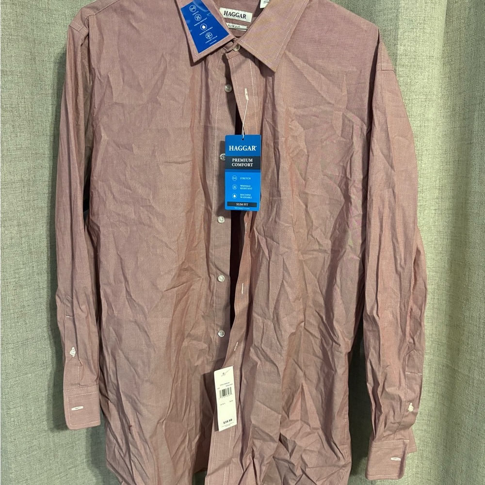 Men's Light Red Dress Shirt